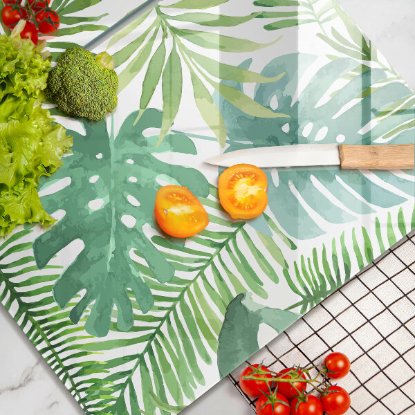 Chopping board Boho watercolors leaves