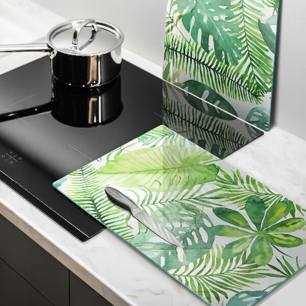 Chopping board Boho watercolors leaves