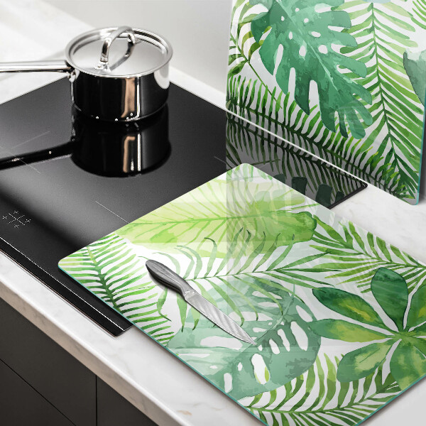 Chopping board Boho watercolors leaves