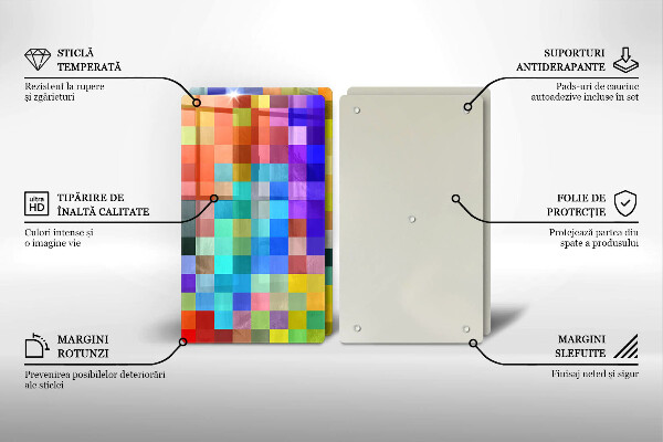 Chopping board Colorful squares pixels