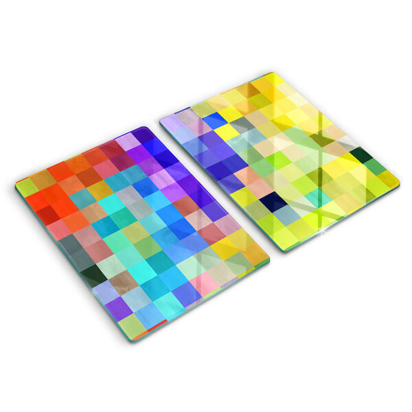 Chopping board Colorful squares pixels