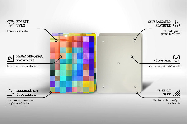Chopping board Colorful squares pixels