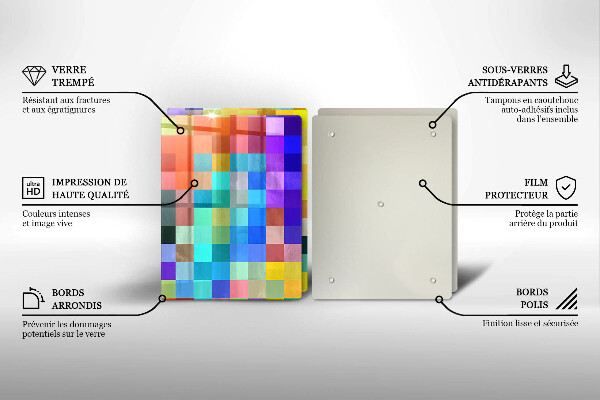 Chopping board Colorful squares pixels