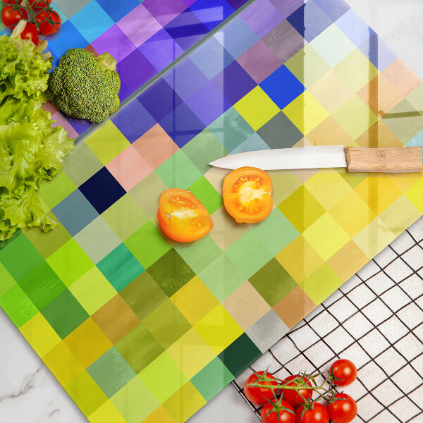 Chopping board Colorful squares pixels