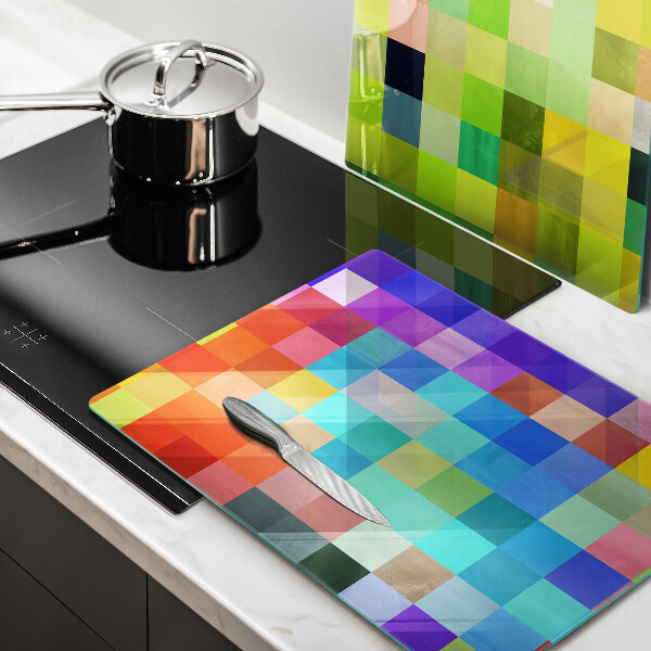 Chopping board Colorful squares pixels
