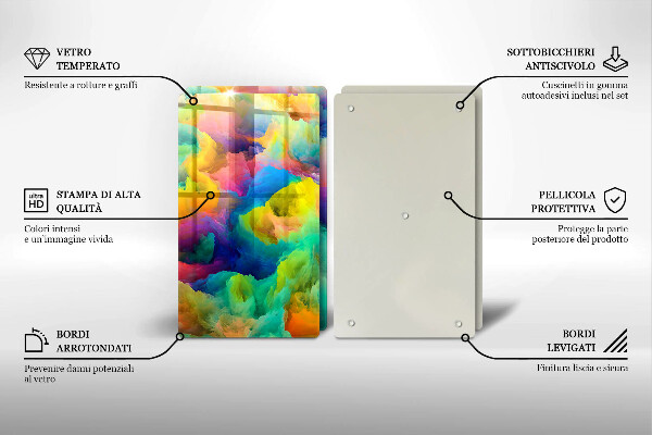 Chopping board Colorful abstraction