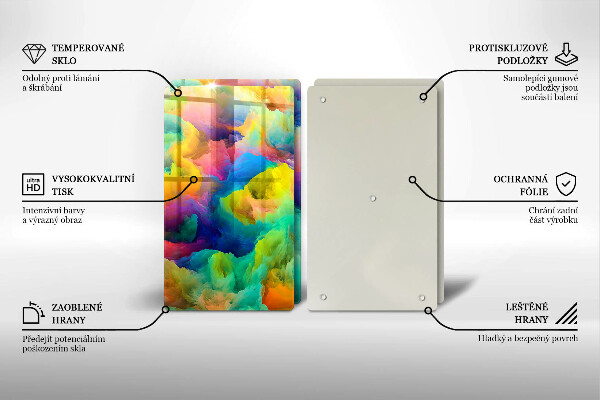 Chopping board Colorful abstraction