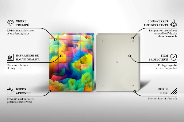 Chopping board Colorful abstraction