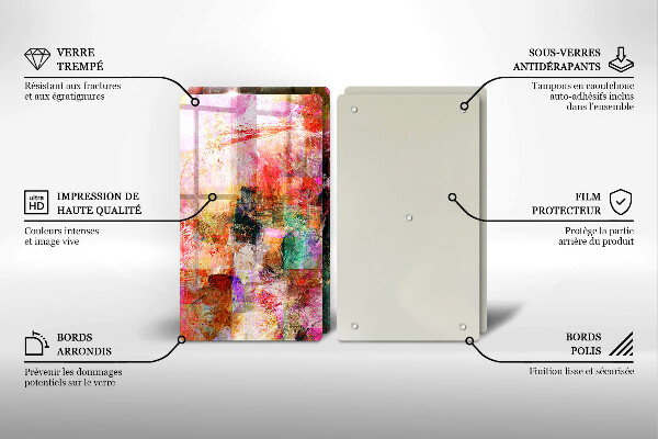 Chopping board Paint abstraction