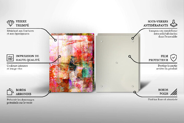 Chopping board Paint abstraction