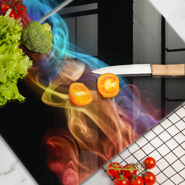 Chopping board Colorful smoke