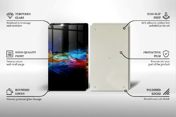 Chopping board Colorful smoke