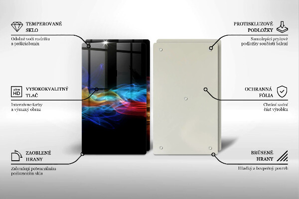 Chopping board Colorful smoke
