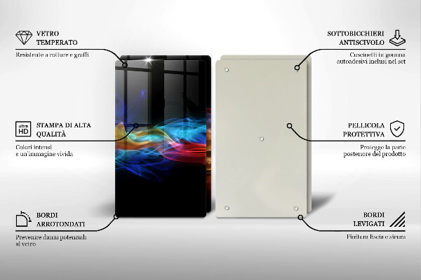 Chopping board Colorful smoke