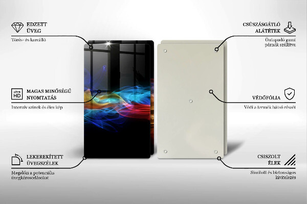 Chopping board Colorful smoke