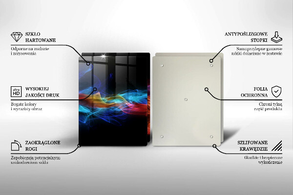 Chopping board Colorful smoke