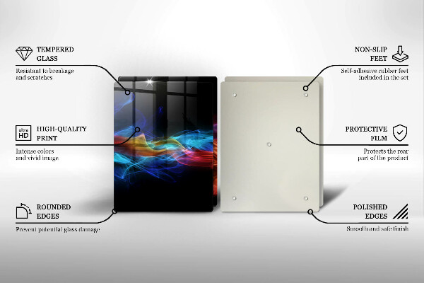 Chopping board Colorful smoke