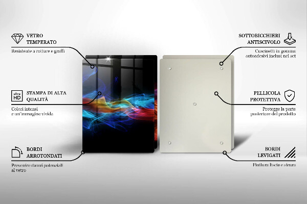Chopping board Colorful smoke