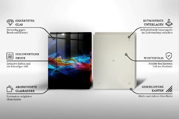 Chopping board Colorful smoke