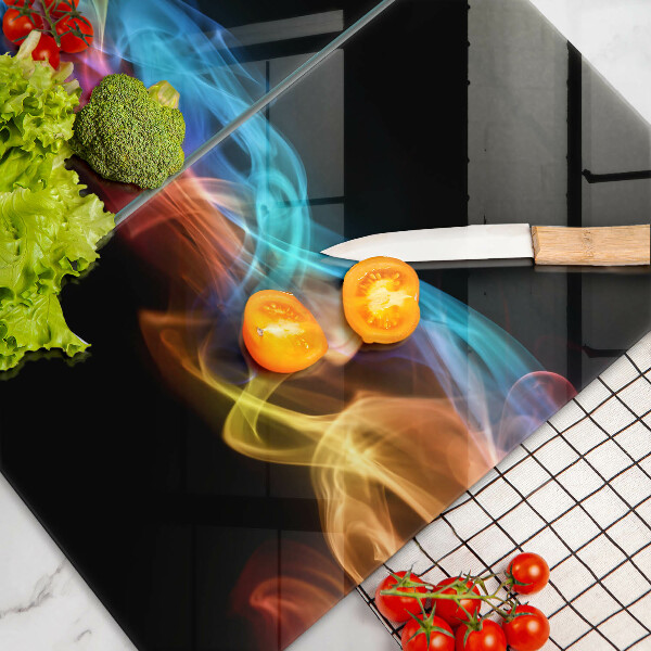 Chopping board Colorful smoke