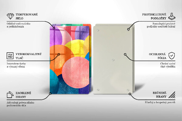 Chopping board Colorful wheels