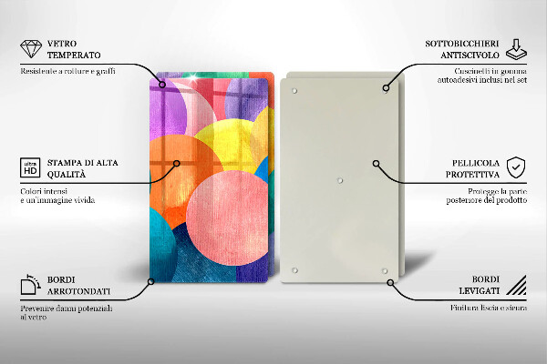 Chopping board Colorful wheels