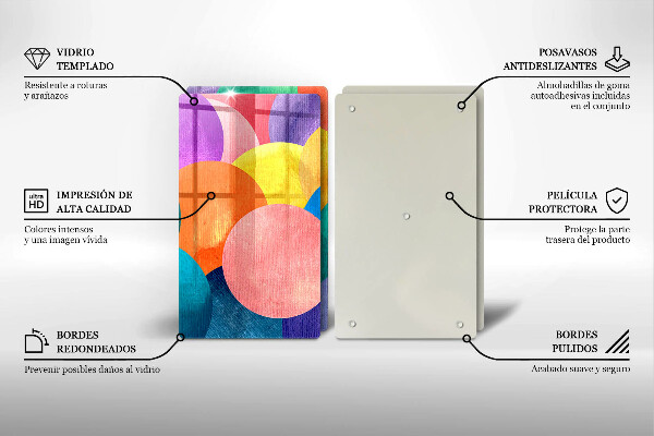 Chopping board Colorful wheels