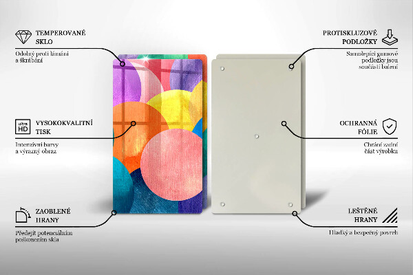 Chopping board Colorful wheels