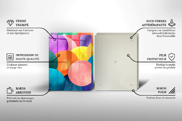 Chopping board Colorful wheels