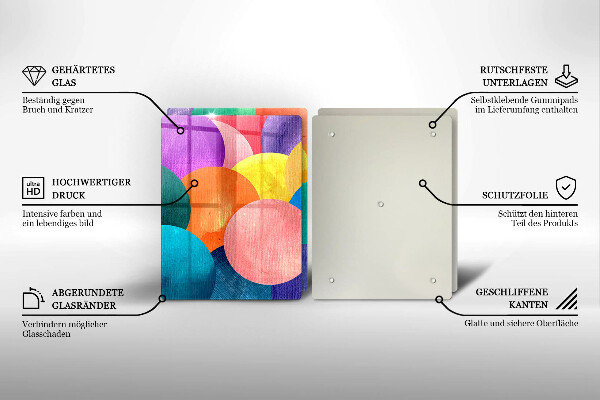 Chopping board Colorful wheels