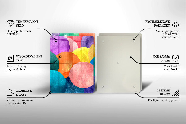 Chopping board Colorful wheels