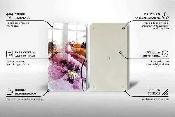 Chopping board Delicate flowers