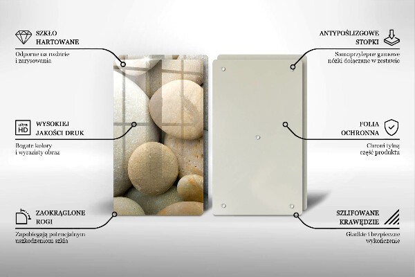 Chopping board Oval stone pattern