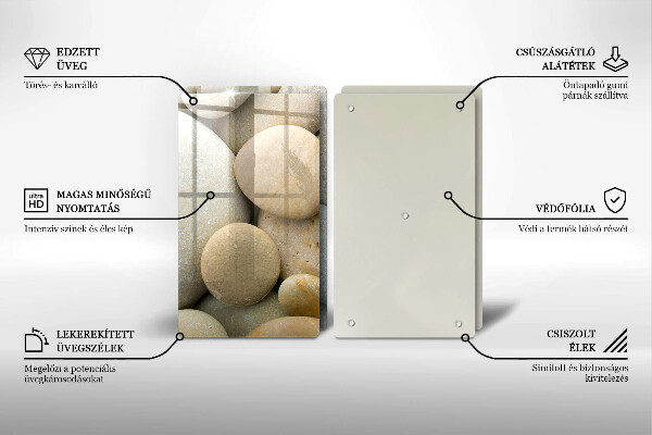 Chopping board Oval stone pattern