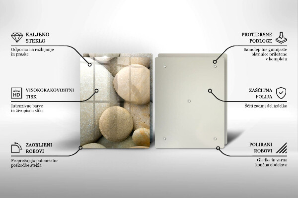 Chopping board Oval stone pattern