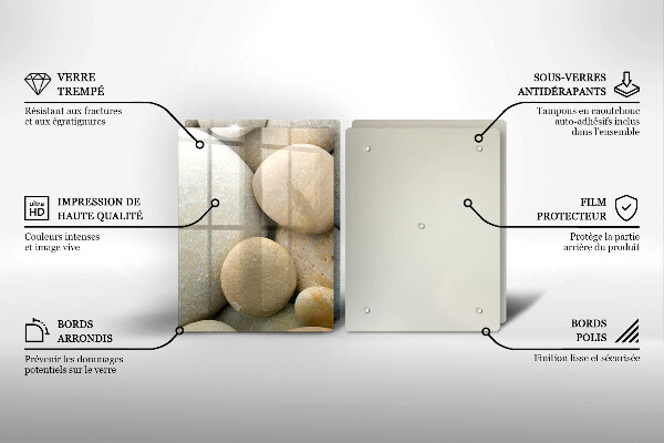 Chopping board Oval stone pattern