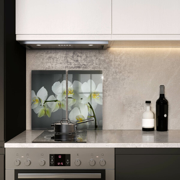 Chopping board White orchid flowers