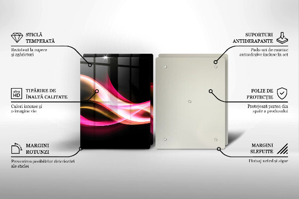 Chopping board Neon Smoke abstraction
