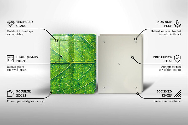 Chopping board Leaf lines nature