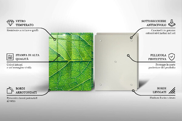 Chopping board Leaf lines nature