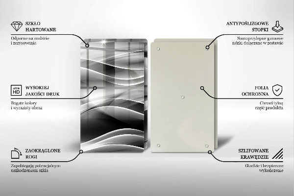 Chopping board Abstraction of smoke lines