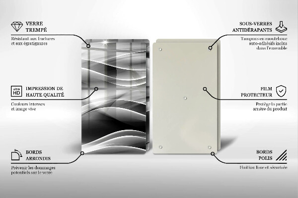 Chopping board Abstraction of smoke lines