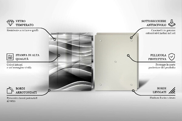 Chopping board Abstraction of smoke lines