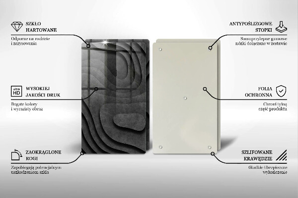 Chopping board 3D stone shapes