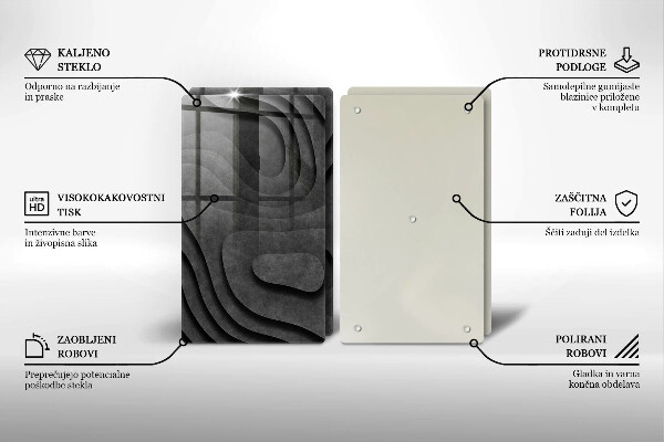 Chopping board 3D stone shapes