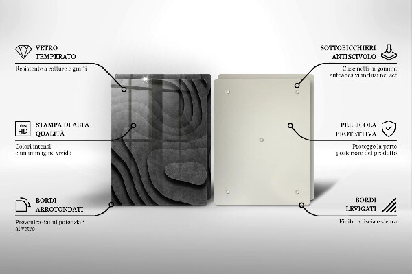 Chopping board 3D stone shapes