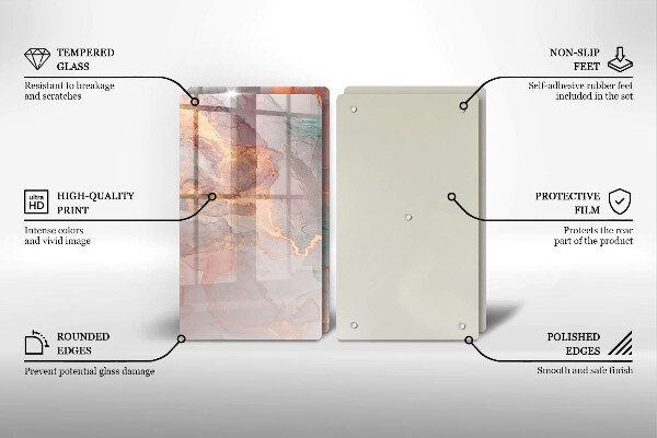 Chopping board Marble with gold