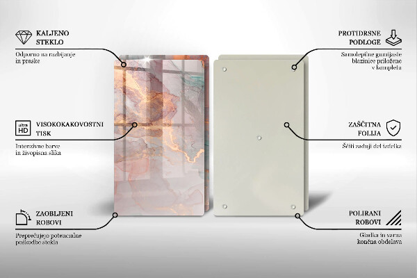 Chopping board Marble with gold