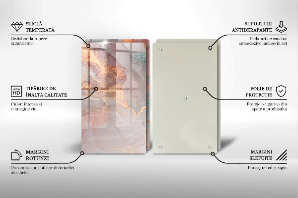 Chopping board Marble with gold