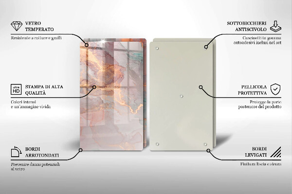 Chopping board Marble with gold